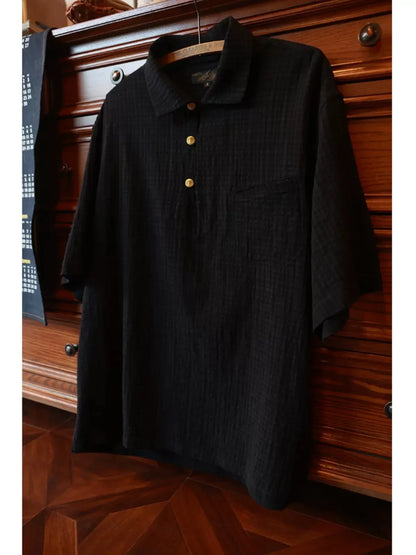 Plaid Short Sleeve Pullover Shirt