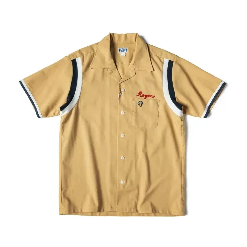 Embroidered Bowling Camp Shirt