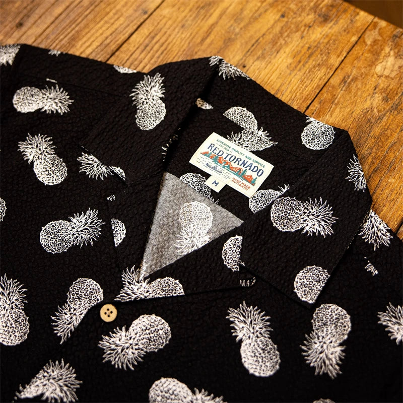 Pineapple Seersucker Hawaiian Shirt