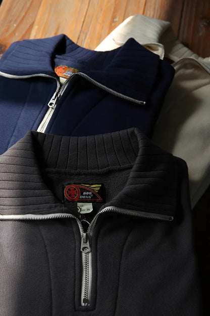 Quarter Zip Motorcycle Sweatshirt