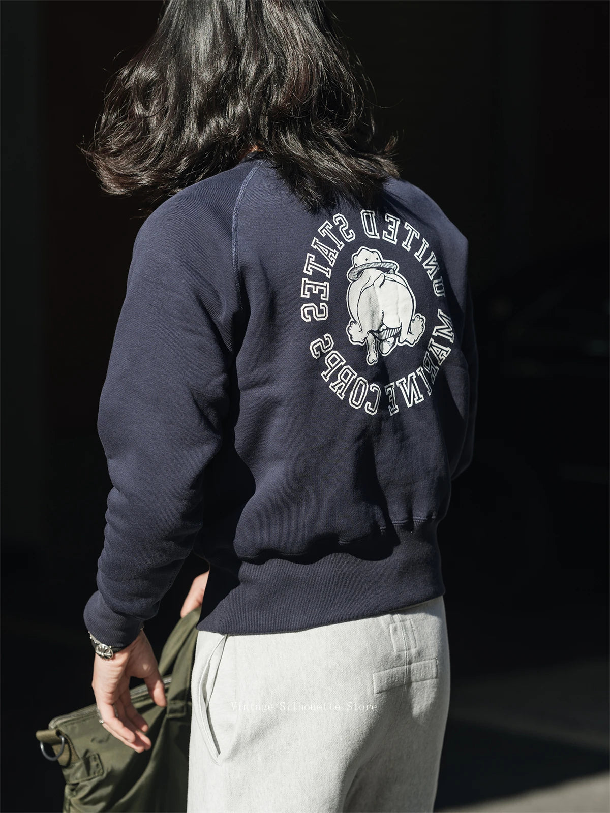 USMC Bulldog Fleece Sweatshirt