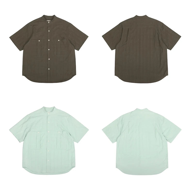 Band Collar Work Shirt