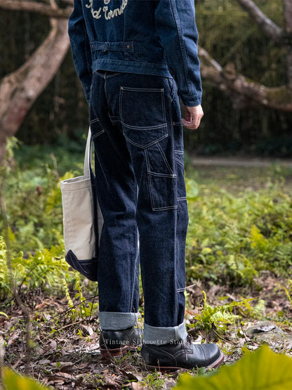 Double Knee Denim Work Pants