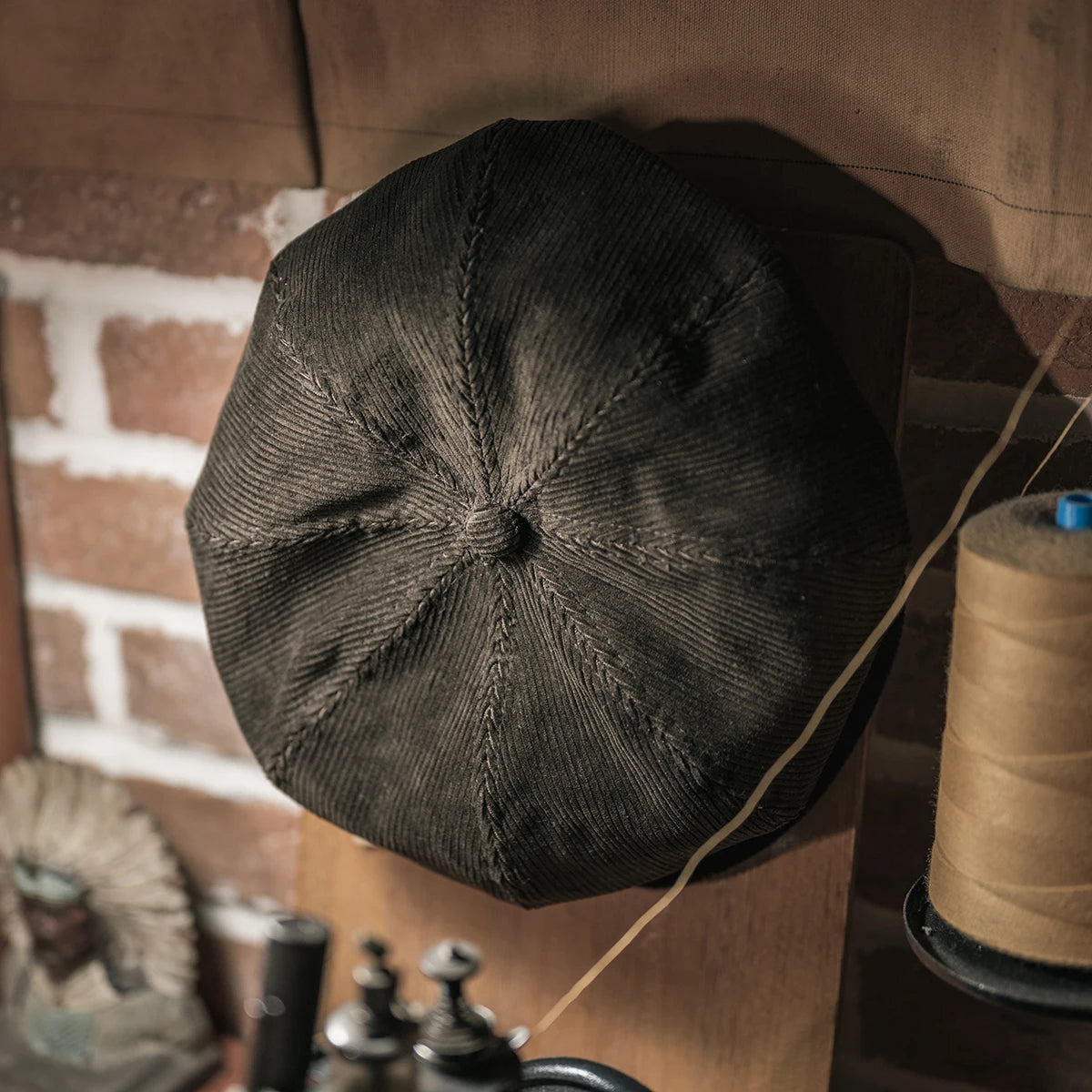Corduroy Eight Panel Newsboy Cap