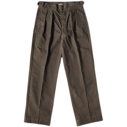 Cotton Twill Pleated Chinos