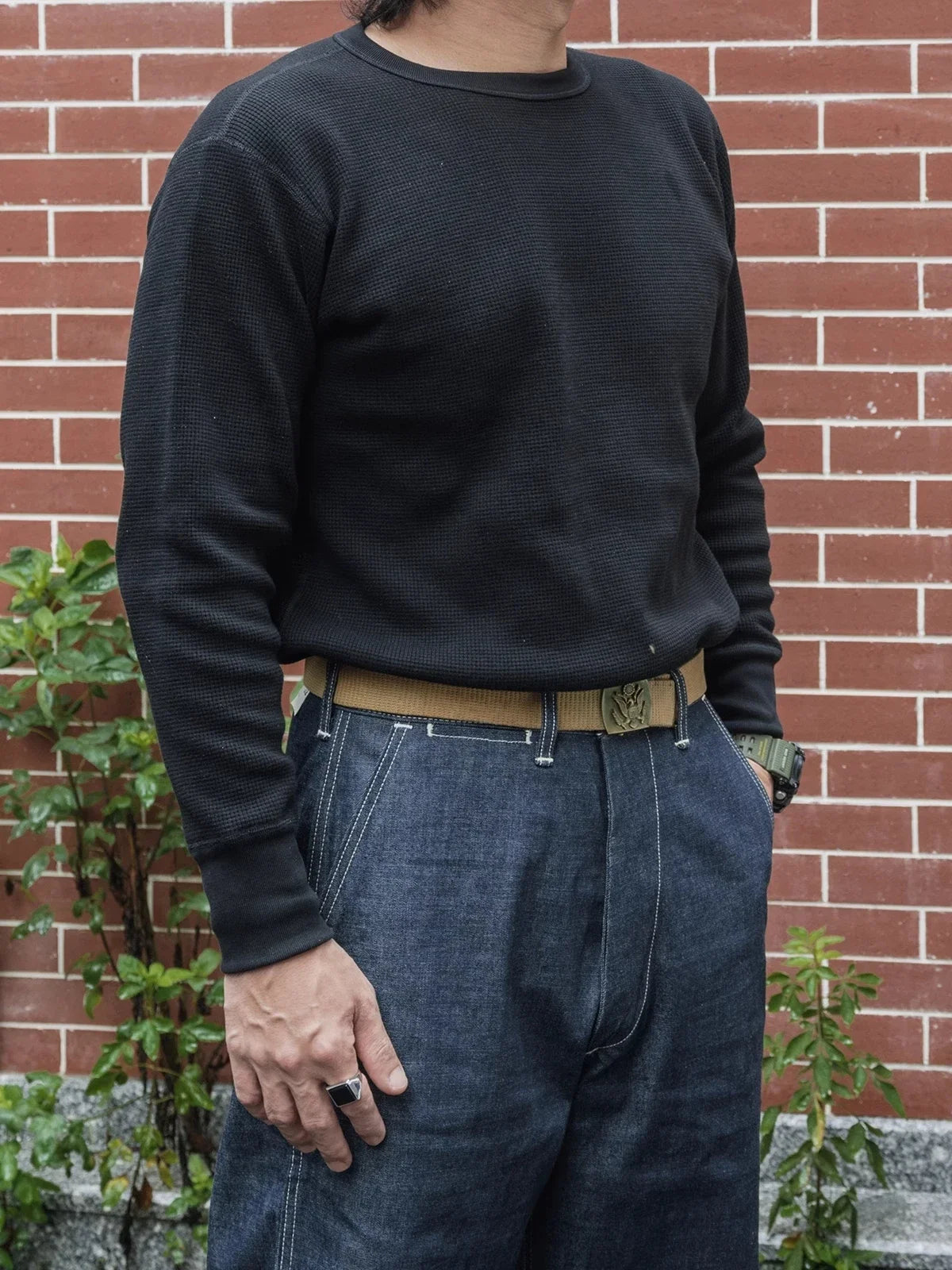 Waffle Knit Thermal Shirt