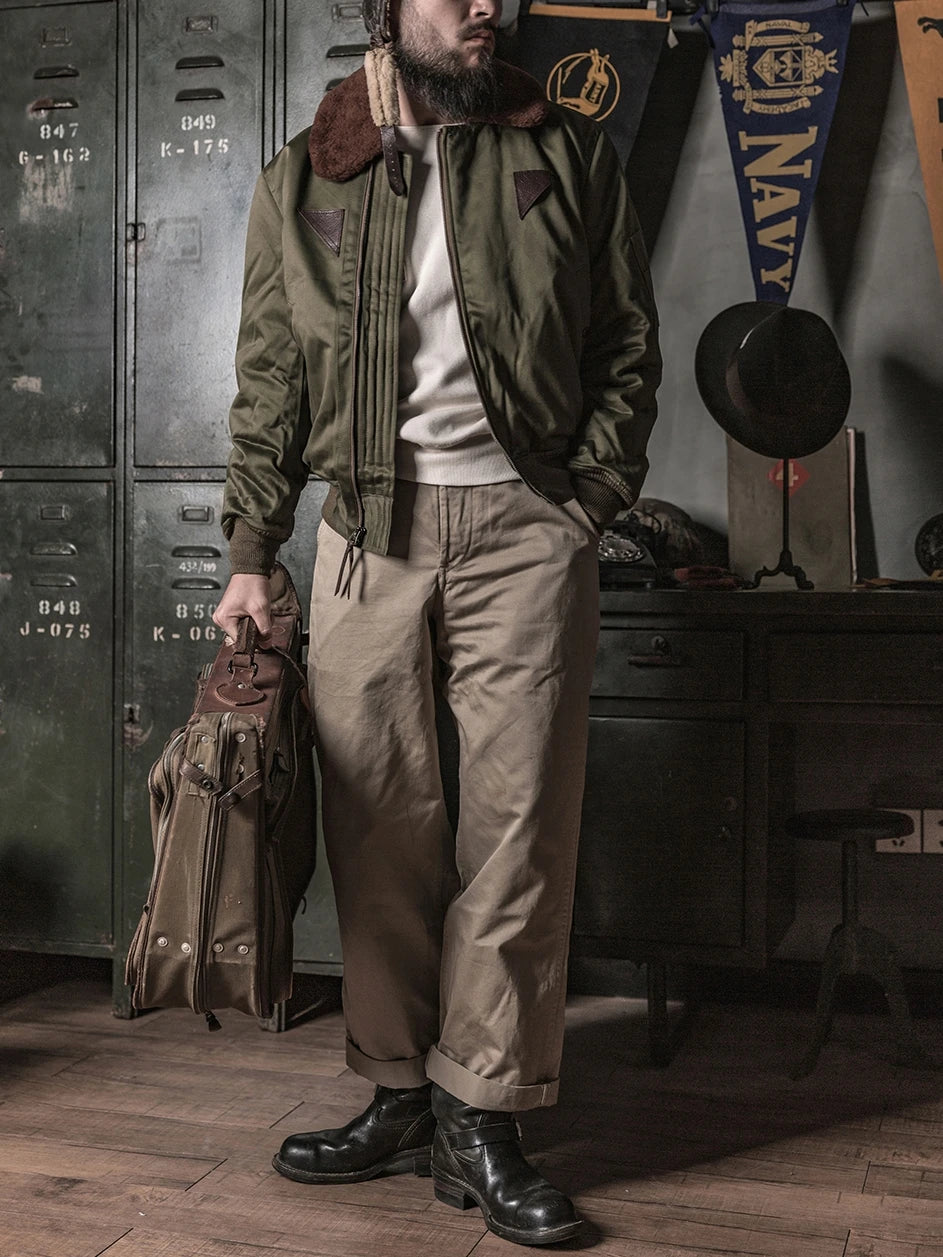 Wool Lined Bomber Jacket