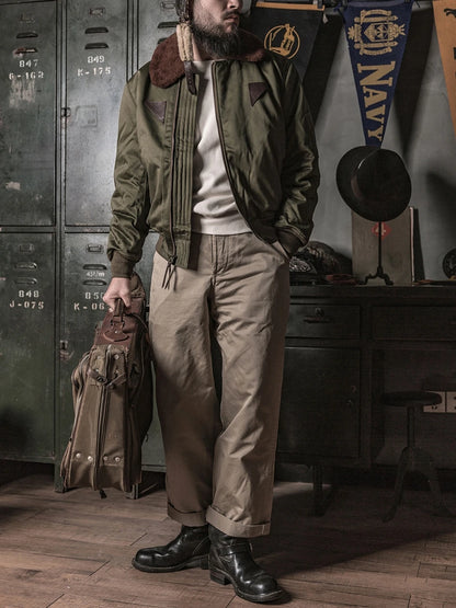 Wool Lined Bomber Jacket
