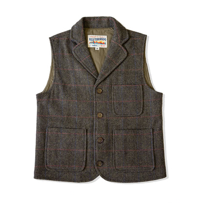 Plaid Wool Tweed Vest