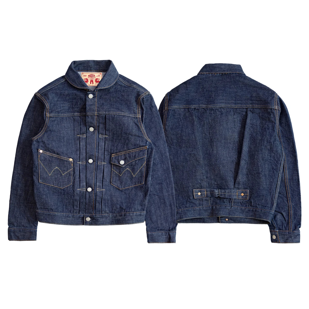 Acid Wash Shawl Collar Jacket