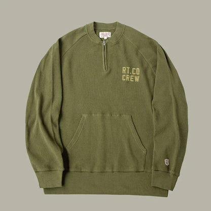 Quarter Zip Waffle Pullover