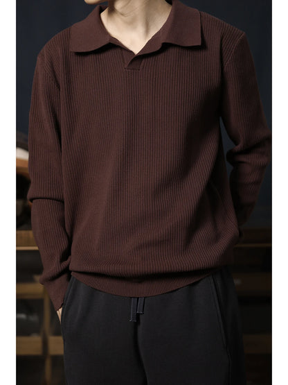 Seagull Collar Knit Polo