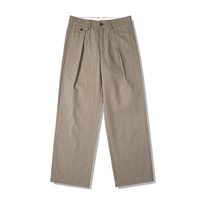 High Rise Pleated Officer Trousers