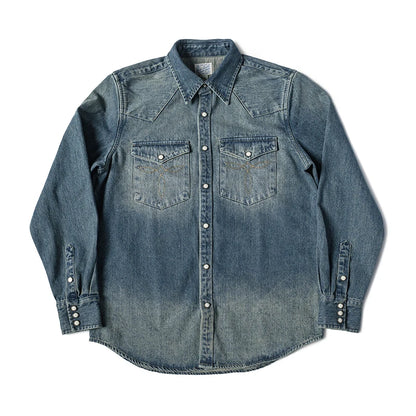 Washed Denim Western Shirt