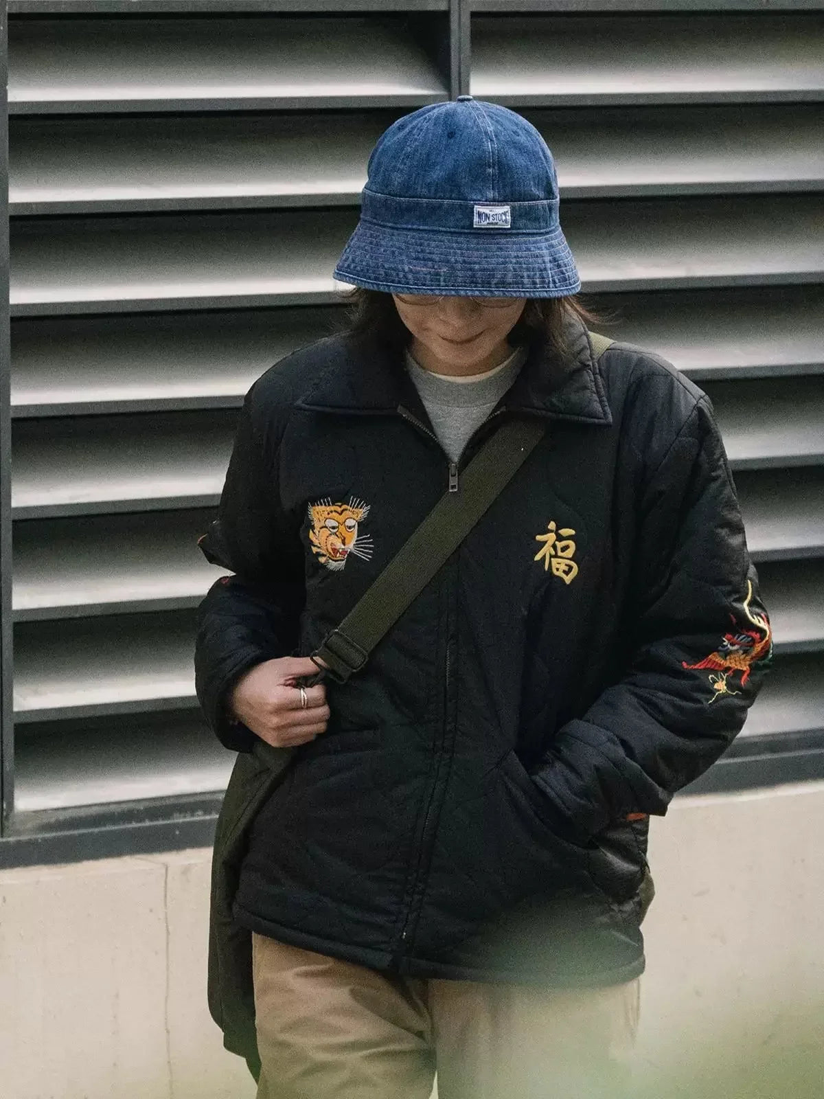 Washed Denim Dome Bucket Hat