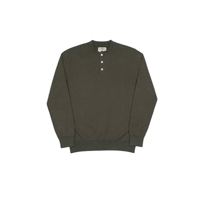 Jacquard Shoulder Henley Shirt
