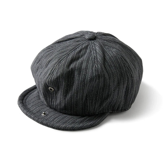 Striped Eight Panel Newsboy Cap