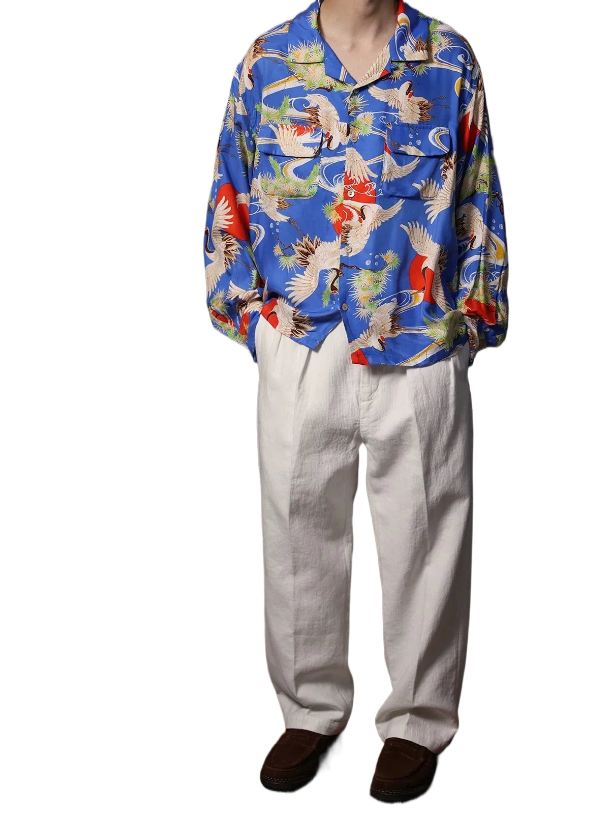Oriental Print Hawaiian Shirt